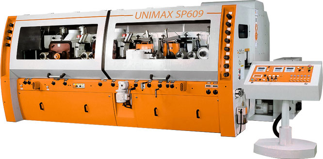 Автоматические четырехсторонние станки Unimax серия Speedmac скорость строжки до 120 м/мин 0